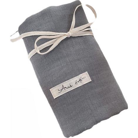 Arrullo de muselina de 80x80 cm, doble gasa (gris) (1/2)