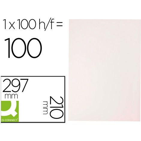 Etiqueta adhesiva q-connect kf10664 tamaño 210x297 mm fotocopiadora laser ink-jet caja con 100 hojas din a4