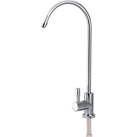 Robinet de Cuisine en Alliage de Zinc, Mitigeur Chrome, 0,6 cm, pour Filtre à Eau Osmose Inverse (1/5)