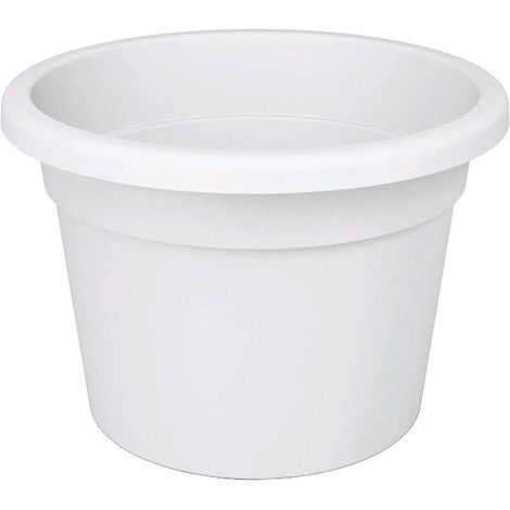 Vaso Tondo in Plastica PPL Colore Bianco Diametro 35 cm Altezza 25 cm 14 Litri (PREMIUM) (1/5)