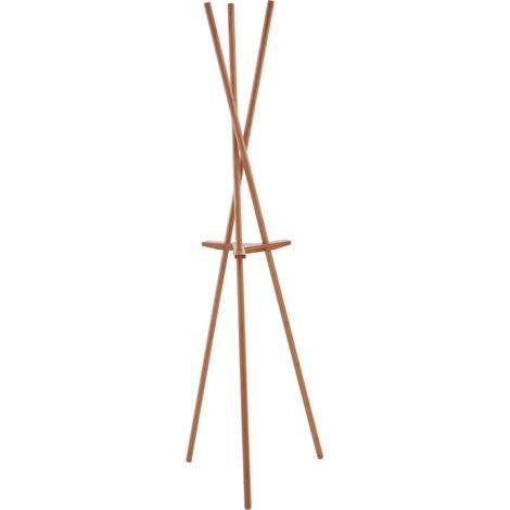 Premier Housewares Coat Stand Bamboo Free Standing Coat Hanger for Hallway Natural Renewable Wood Contemporary Design w52 x d52 x h175cm (1/5)