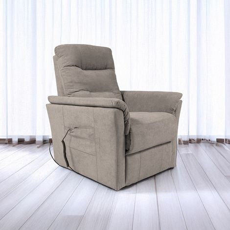 Poltrona Alzapersona AlessiaLux 2 Motori con Roller Bar e Tessuto Idrorepellente tortora – Comfort, Relax e Massima Autonomia (1/5)