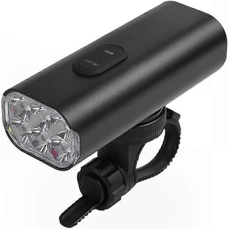 Lampe avant vélo LED rechargeable étanche, éclairage nocturne sécurité, montage facile sans outil, phare puissant pour cyclisme urbain et VTT. (1/5)
