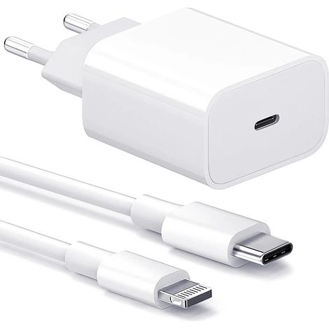 【BEMS】Chargeur compatible iPhone - Chargeur rapide - Adaptateur + câble 20 W USB-C 85 85 (1/2)