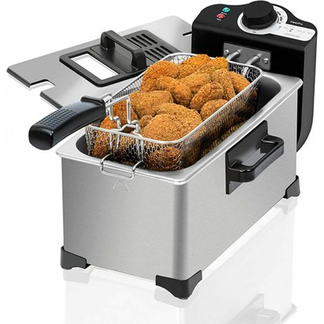 Cecotec CleanFry Freidora eléctrica acero inoxidable 3 L (1/5)
