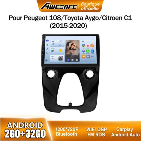AWESAFE Autoradio Android 13 2Go+32Go pour Toyota Aygo/Citroen C1/Peugeot 108 (2015-2020) 10'' Écran Tactile Carplay Android Auto (1/5)