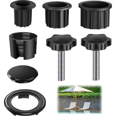 Adaptateur de parasol pour manchon de sol, séchoir à linge, support de parasol, connecteur pour pied de parasol pour jardin (1/5)