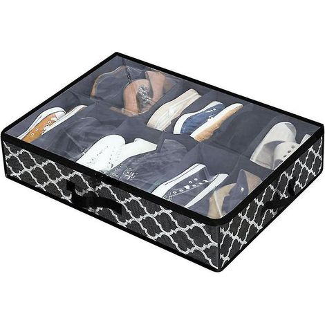 lot De 1 Sac De Rangement Pour Chaussures Avec Fentre Transparente - Organiseur  Chaussures Pour Rangement 10 Compartiments Bote De Rangement Sous (1/5)