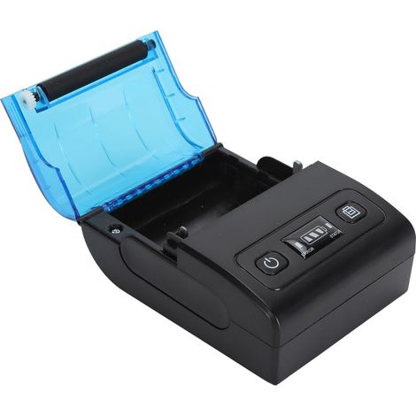 Ortviai Imprimante Thermique Portable 58 mm Bluetooth avec Batterie 1500 mAh et Prise USB-C pour Tickets et Reçus