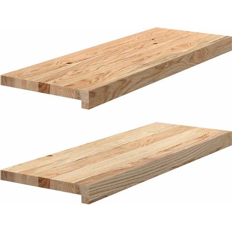Fensterbänke 2 Stk. Unbehandelt 70x30x2 cm Massivholz Eiche