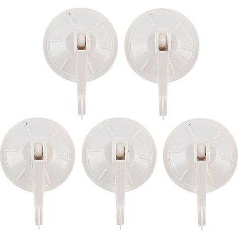Lot de 5 crochets à ventouse amovibles pour ranger les serviettes de toilette, de salle de bain et de cuisine. (1/3)