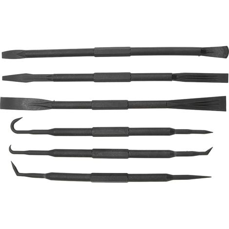 Ensemble de crochets de levage, Kit D'outils à Levier et Crochet 6 Pièces/ensemble, Plastique ABS Noir à Double extrémité pour le Retrait des Joints Toriques et des Joints (1/5)