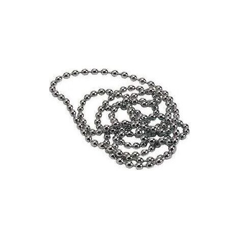 Cadena de perlas cromadas, longitud 5 metros