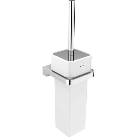 Nimco Maya - Wandhängende Toilettenbürste mit Halter, weiß/chrom MA 29094K-26