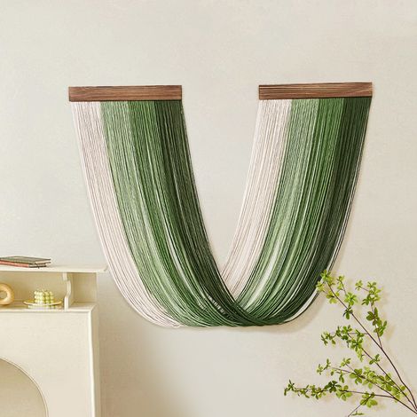 Tapiz de macramé grande para pared, decoración de pared de macramé para habitación, tapiz de estilo bohemio para dormitorio, decoración de pared sobre la cama, sala de estar. (1/4)