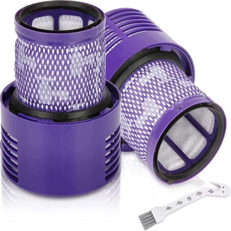 Filtre V10 SV12 pour Dyson V10 Absolute Animal Motorhead Total Clean, Filtre de Rechange Lavable Cyclone V10 avec Brosse de Nettoyage, Remplacer DY-969082-01 (2 pièces) (1/5)