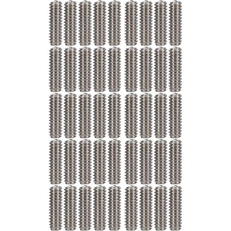 50-teiliges Sortiment an Gewindestiften A2-70 Edelstahl-Madenschrauben M2x6