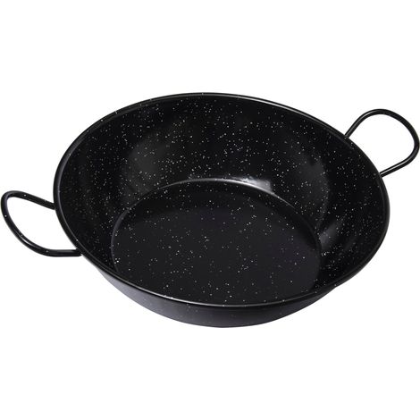 Sartén de paella alta de metal esmaltado con 2 asas  ø 36 cm