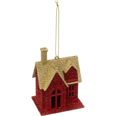 SDN PLAST CHALET RED 10CM - Feeric lights & christmas
