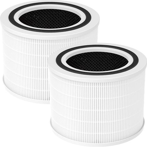 Confezione da 2 filtri di ricambio per purificatore d'aria LEVOIT Core 200S, filtro HEPA 3 in 1, filtro a carboni attivi ad alta efficienza e pre-filtro in nylon, filtrazione a 3 stadi, filtro di rica (1/5)