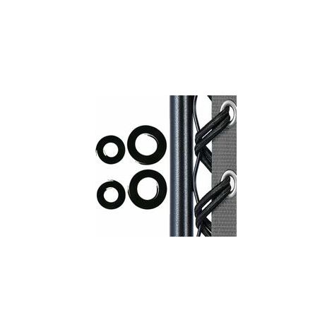 Corde de rechange, 4 cordes élastiques universs en dent pour chaise pliante et inclinable à gravité zéro, chaise lone de jardin, chaise lone, chaise lone (noir) (1/5)