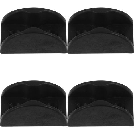 lot de 4 guide de sol pour porte de grange coulissante, PP, noir (1/5)