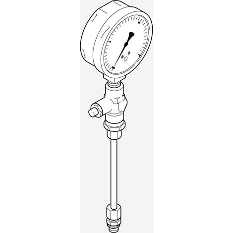 Manometer 0-25 mbar mit Druckknopfhahn Ausf. A G1/4 - 15133626762 von Weishaupt