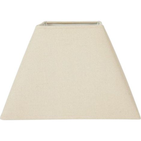 Abat-jour - Carré - Beige - Pour lampe - Base 27 cm - Culot E27 avec réducteur