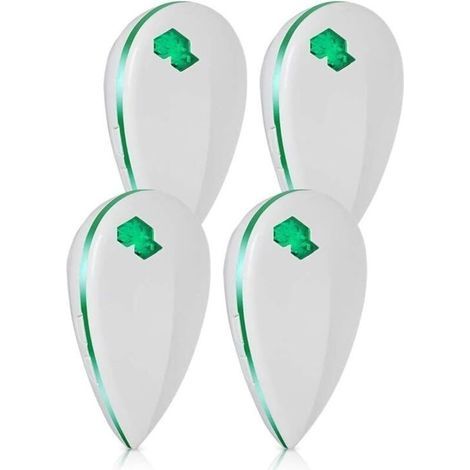 Répulsif Ultrasons Moustique Lot de 4 Anti Moustique Intérieur Répulsif Électronique Insectes Repulsif Ultrason Souris pour Rongeurs, Moustique, Cafard -100% Inoffensif (1/4)