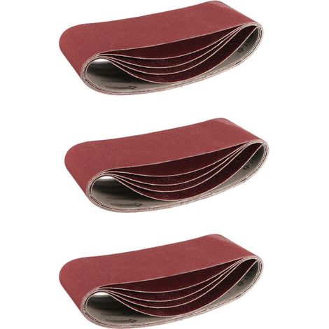 Packung mit 15 Schleifbändern, 100 mm x 915 mm, Körnung 240, Aluminiumoxid - Für Holzbearbeitung, Metallpolitur, Messerschärfen (1/4)