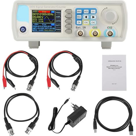 Ej.Life JDS6600 DDS-Signalgeneratorzähler, 15 MHz 30 MHz 40 MHz 50 MHz 60 MHz Zweikanal-Arbitrary-Waveform-Funktionsgenerator-Frequenzmesser 266 MSa/s(Europäischer Standard 15HZ) (1/5)