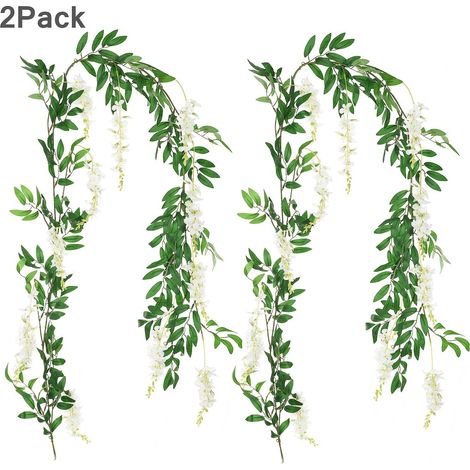 Guirlande de glycine artificielle (2 pièces, 1,8 m chacune) (1/5)