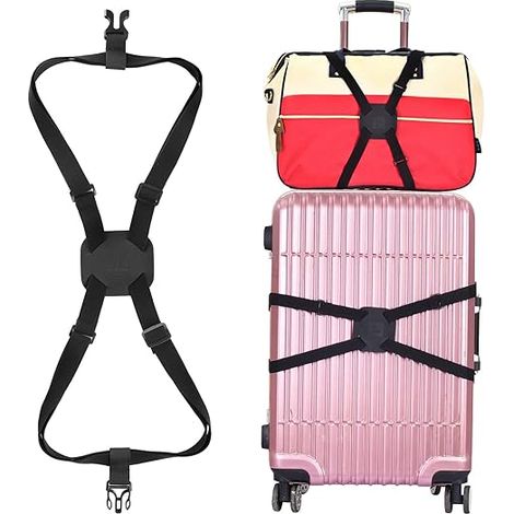 Sangles à bagages, élastiques pour ajouter un sac, sangles élastiques pour valise, faciles à transporter (1/5)