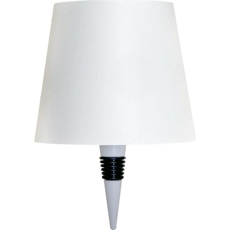 Bouteille lampe créative rechargeable blanche - Lampe de bureau LED à brancher (embout en plastique)