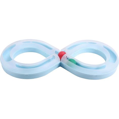 Plateau tournant pour chat domestique, jouet pour chat, tunnel pour petits chats, accessoires pour animaux de compagnie, plateau tournant blanc (1/4)