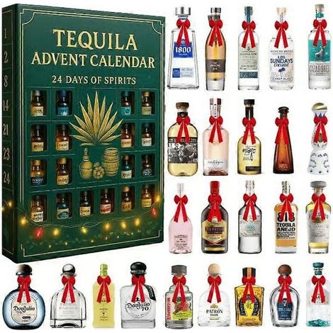 Calendrier de l'Avent Whisky 3D 2026, Compte à rebours de Noël de 24 jours avec mini-bouteilles décoratives, objet de collection pour décoration de vacances pour les amateurs de whisky D