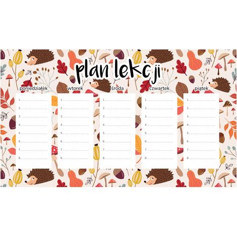 Plan de lección magnético Naturaleza otoñal 45 x 26 cm