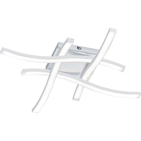 Plafoniera Led Interno 4 Luci Bacchette Ondulate Bianco Route GD Trio (1/5)