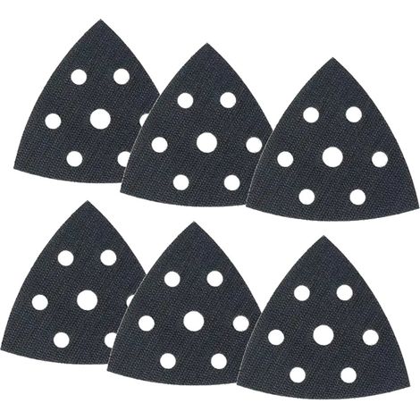 Trade-Shop Ersatzklett 93x93x93mm selbstklebend Dreieck für Bosch PDA 180 E, Parkside PDS 290 C3, PDS 290 B2, PDS 290 A1, Pattfield PE-260 DS - 6 Stück