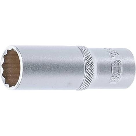 Douille Clé Douze Pans Longue 12,5 mm (1/2) - 19 mm - Précision et Durabilité, Acier, Zones Difficiles - D-Work