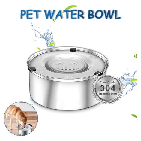 Gamelle anti-éclaboussures pour chien 3 L – Acier inoxydable SUS304 – Antidérapante avec plaque flottante – Réduit les déversements d'eau (1/5)