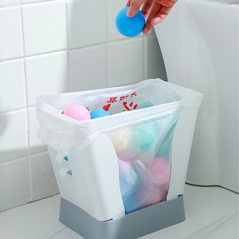 Poubelle extensible réglable 9 niveaux pour cuisine et salle de bain, poubelle domestique blanche et grise, vente chaude en ligne (1/3)