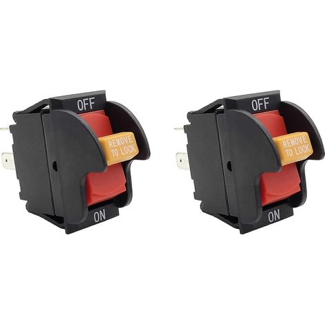 2 interrupteurs à bascule marche/arrêt SW7B à 2 broches pour scies de table et perceuses à colonne Delta/Ryobi (référence Delta 489105-00 46023). (1/5)
