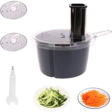 Coupe-légumes pour TM5 TM6, accessoire de robot de cuisine, avec 2 tranches, processeur de nourriture, râpe électrique, en acier inoxydable et ABS, pour différents types de légumes (1/5)
