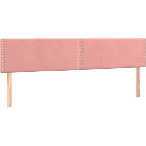 vidaXL Testiera Rosa 200x5x78/88 cm in Velluto (1/5)