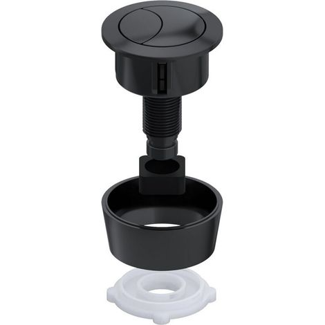 Kit de double bouton poussoir de chasse d'eau universel pour trou de couvercle de 20 mm, 40 mm, 50 mm, 60 mm (noir mat) (1/4)