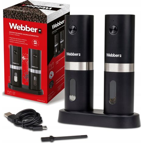 Macina sale e pepe elettrico ricaricabile USB, 2 pezzi (1/5)
