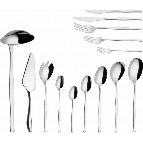 Juego de cubiertos de 90 piezas para 9 personas, plata brillante BERLINGER HAUS BH-2762 (1/2)