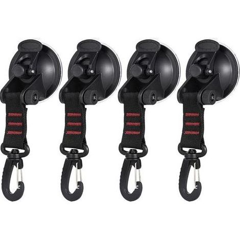 4 Pièces Ancre à Ventouse,Ventouse Crochet, Crochets de Fixation en Camping,Crochet de Fixation de Ventouse Auvent pour Tentes Latéral de Voiture Accessoire de Camping (1/5)