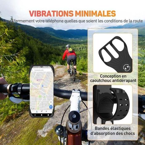 Soporte para teléfono para bicicleta, soporte giratorio de 360° para motocicleta, soporte universal para teléfono para bicicletas, patinetes eléctricos, bicicletas de montaña, scooters, motocicletas d (1/4)